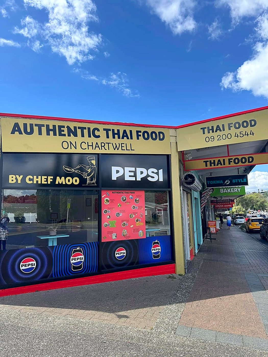 Authentic Thai Food on Chartwell storefront in Glenfield Auckland